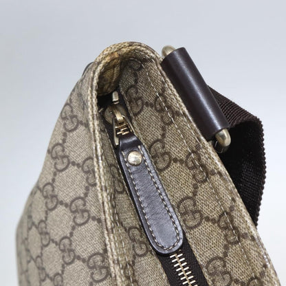 Gucci Zip Top Messenger Bag GG Coated Canvas, BEIGE, CANVAS, Shoulder bag