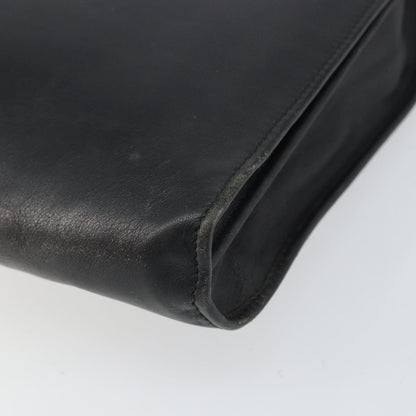 Celine Clutch Bag Leather, BLACK, LEATHER, Clutche & pouche