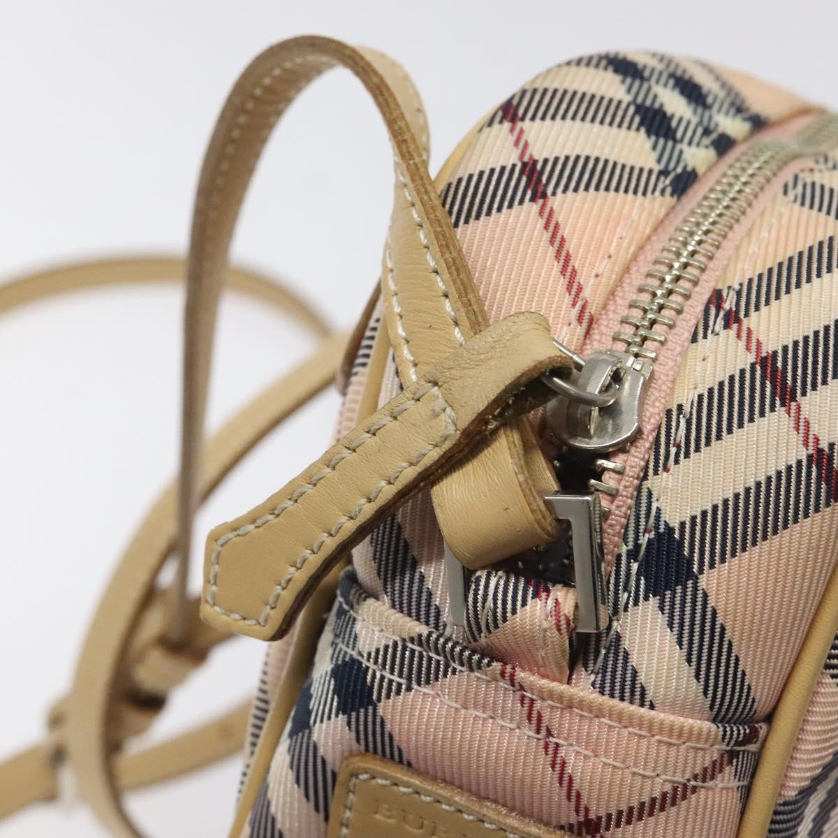 Burberry Nova Check Blue Label Nylon, PINK, NYLON, Shoulder bag