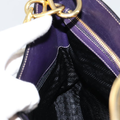 Prada Chain Shoulder Bag Leather, Purple, Leather, Handbag