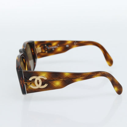 Chanel CC Logo Matelasse Sunglasses Eye Wear Plastic, Brown, Plastic, Sunglasses