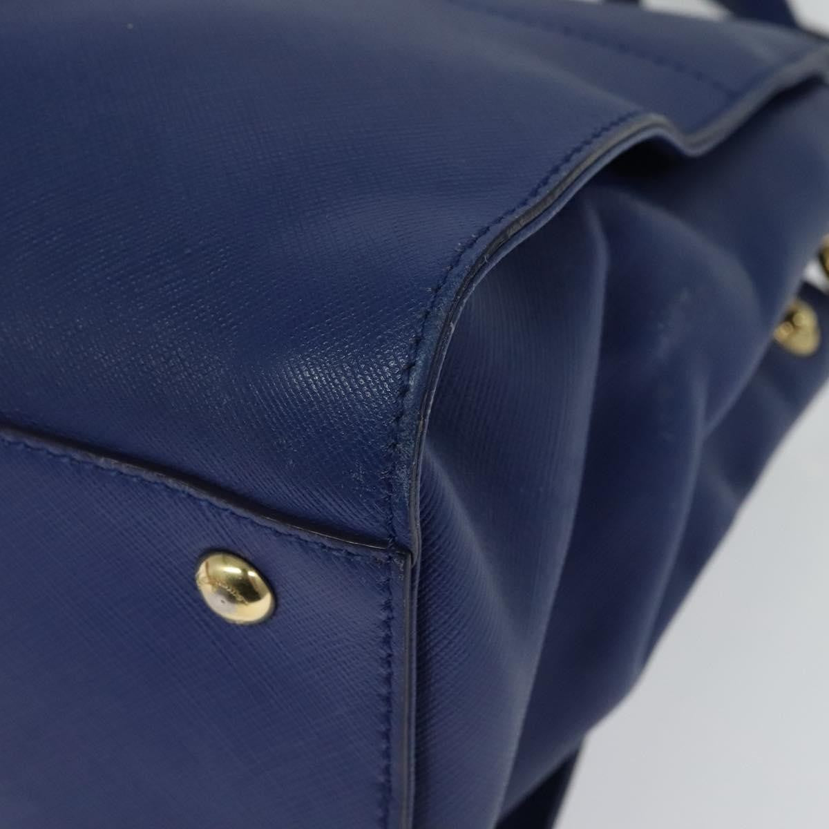Salvatore Ferragamo Beky Tote Saffiano Leather, BLUE, LEATHER, Tote bag