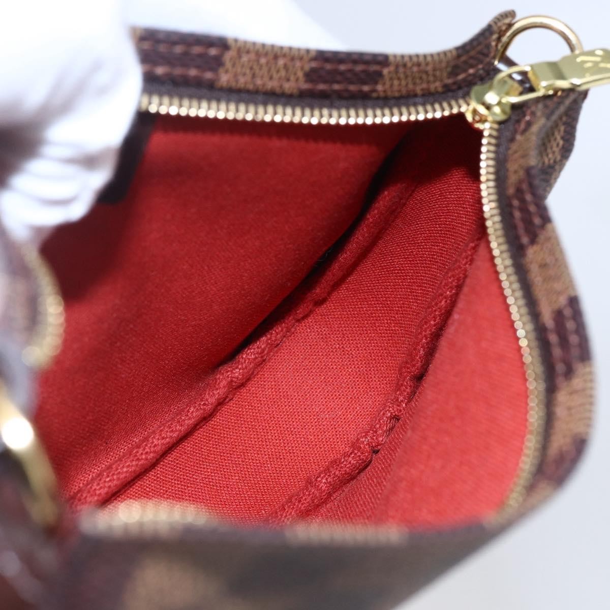 Louis Vuitton Navona Pochette Accessoires Damier, BROWN, CANVAS, Clutche & pouche