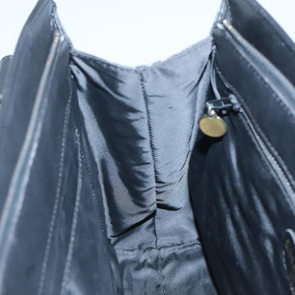 Chanel Vintage CC Front Pocket Tote Quilted Leather, BLACK, LEATHER, Tote bag