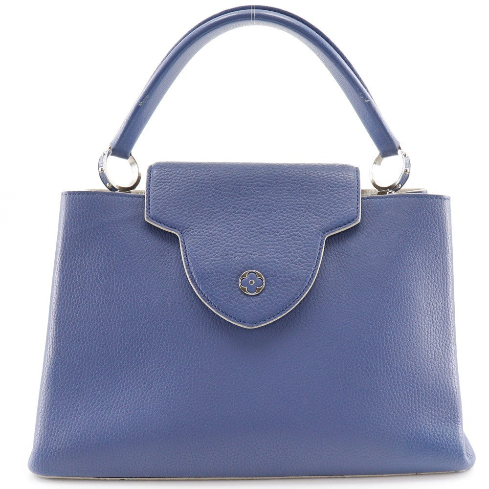 Louis Vuitton Capucines Bag Leather, BLUE, LEATHER, Handbag