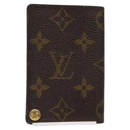 Louis Vuitton Porte Cartes Pression Card Case Monogram Canvas, BROWN, CANVAS, Card Holders