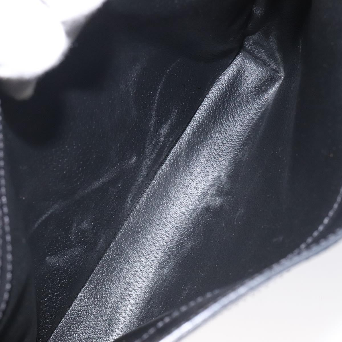 Celine Vintage Macadam Shoulder Bag Canvas and Leather, Black, Canvas, Shoulder Bag