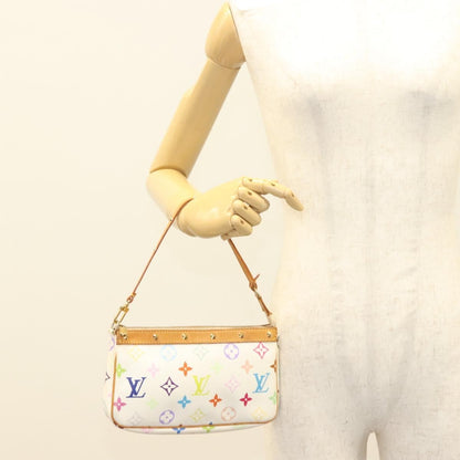 Louis Vuitton Pochette Accessoires Monogram Multicolor, WHITE, CANVAS, Clutche & pouche