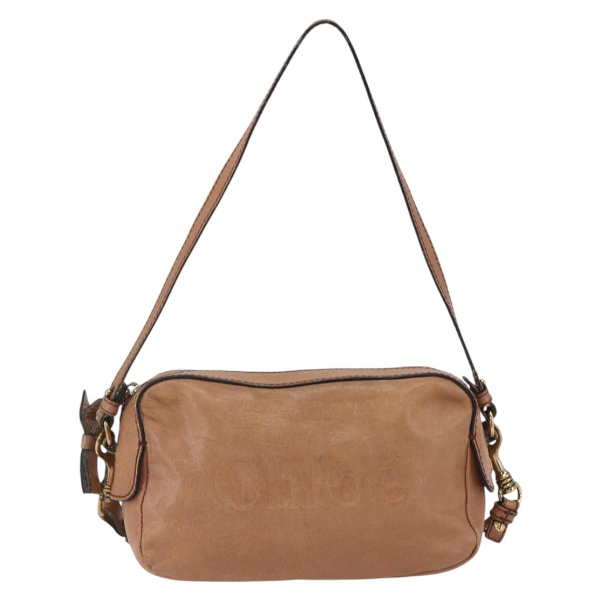 Chloe Vintage Shoulder Bag Leather, BROWN, LEATHER, Shoulder bag