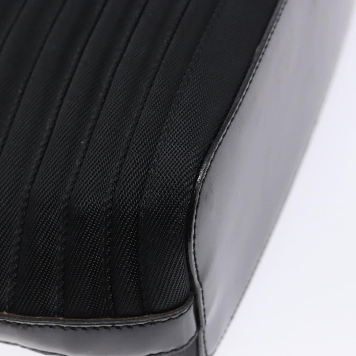 Gucci Vintage Bamboo Handle Bag Nylon, Black, Nylon, Handbag