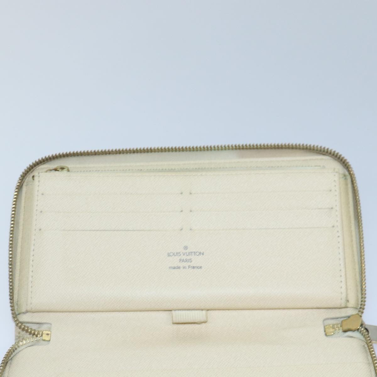 Louis Vuitton Zippy Organizer Damier, WHITE, CANVAS, Wallets