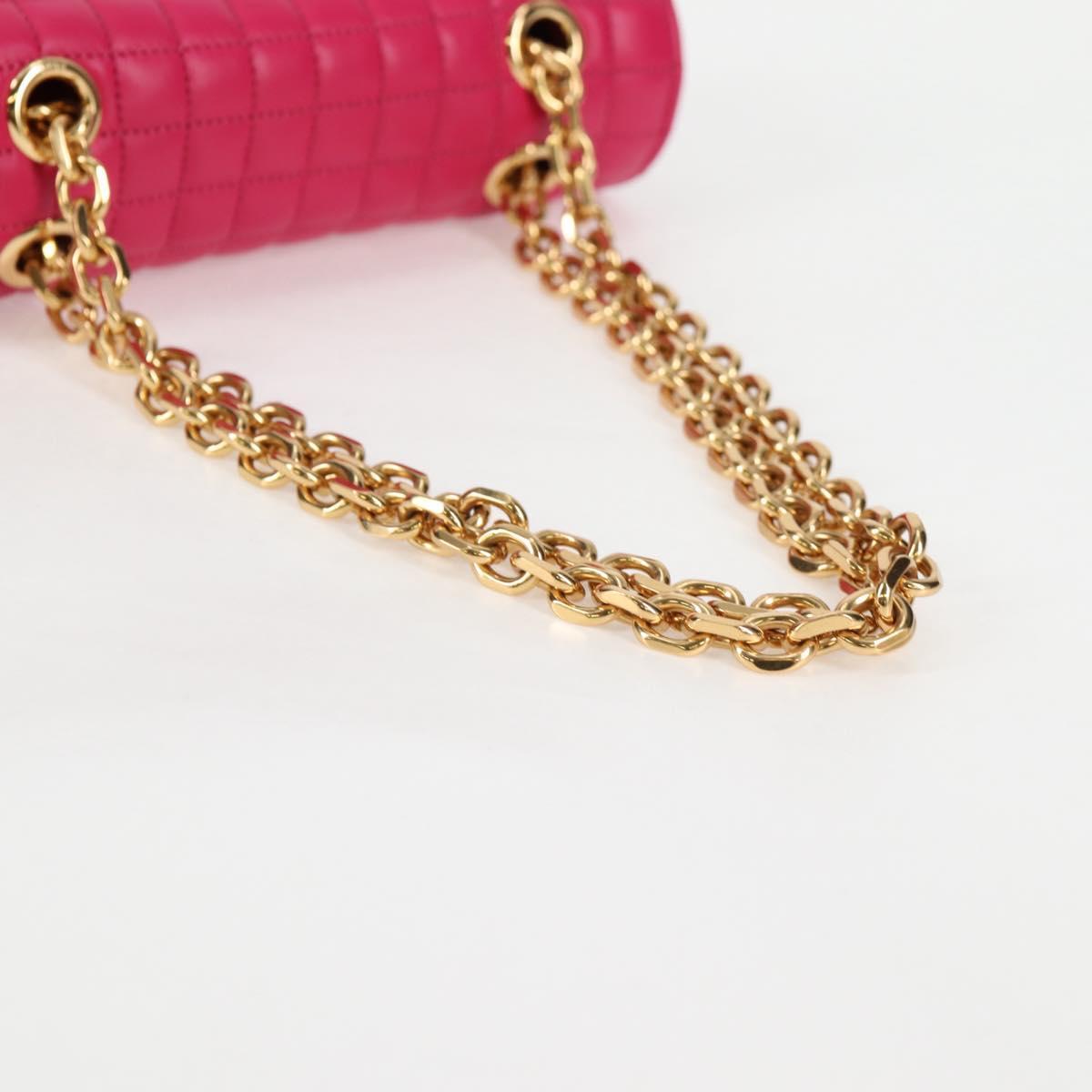 Celine C Bag Quilted Leather, PINK, LEATHER, Handbag