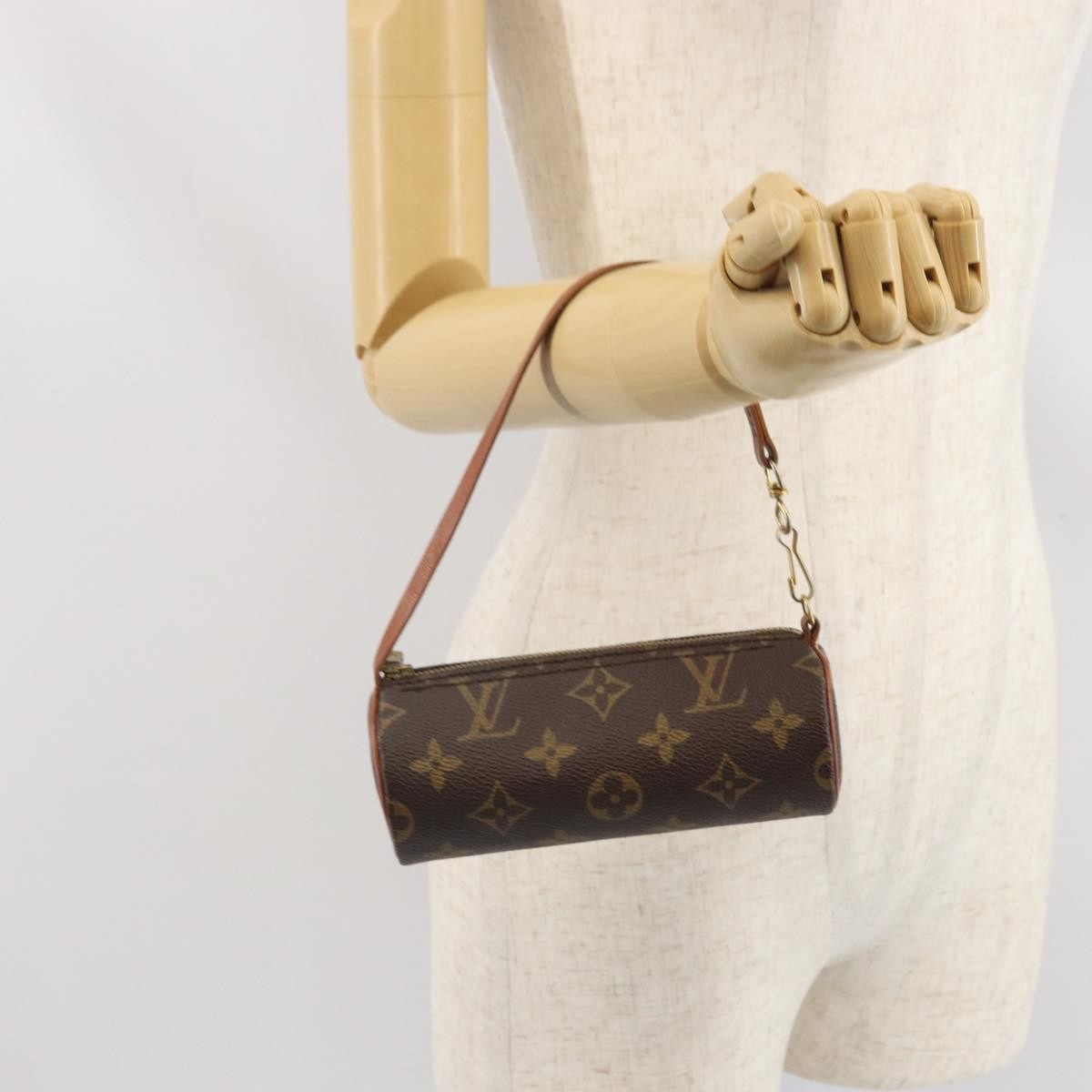 Louis Vuitton Papillon Pochette Monogram Canvas, BROWN, CANVAS, Clutche & pouche
