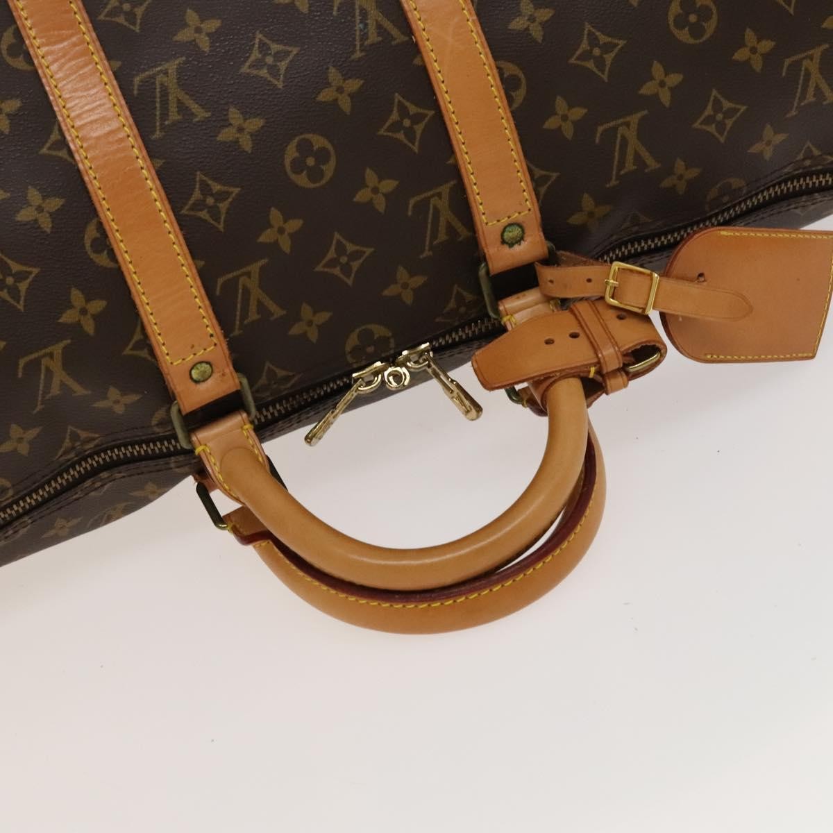 Louis Vuitton Keepall Bag Monogram Canvas, BROWN, CANVAS, Travel bag