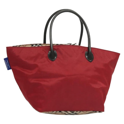 Burberry Nova Check Tote Nylon, RED, NYLON, Tote bag