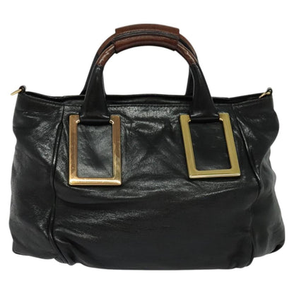 Chloe Ethel Tote Leather, BLACK, LEATHER, Tote bag