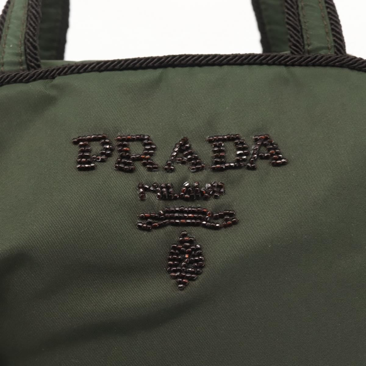 Prada Vintage Handbag Tessuto, Khaki, Nylon, Handbag