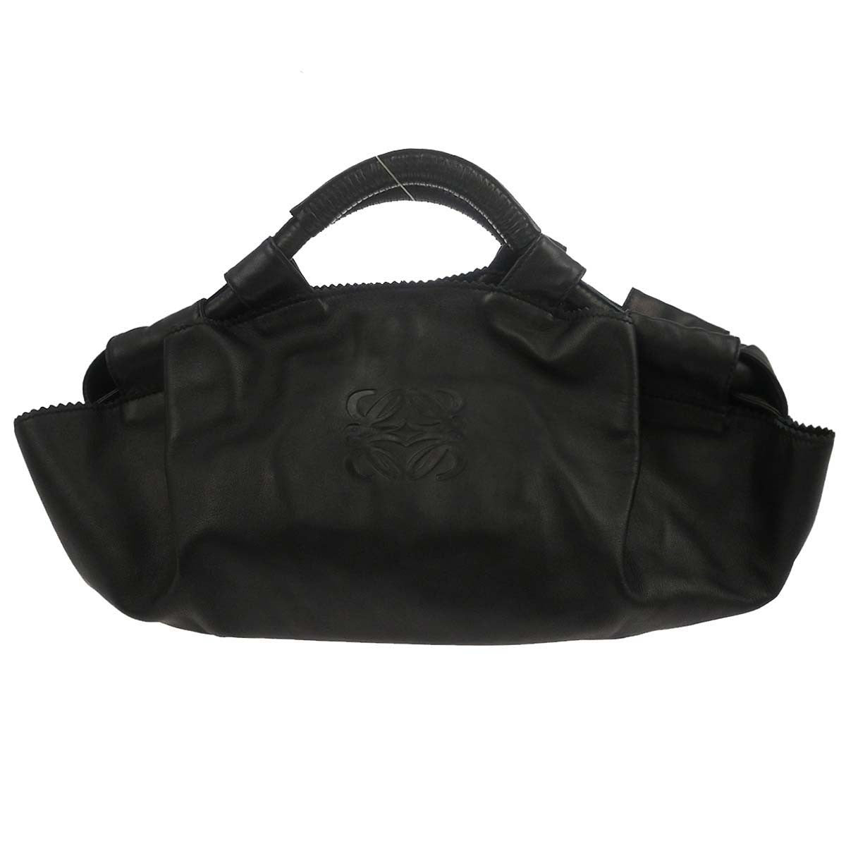 Loewe Anagram Logo Nappa Aire Hand Bag Leather, BLACK, LEATHER, Handbag