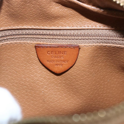 Celine Vintage Macadam Shoulder Bag Canvas and Leather, BROWN, CANVAS, Shoulder bag