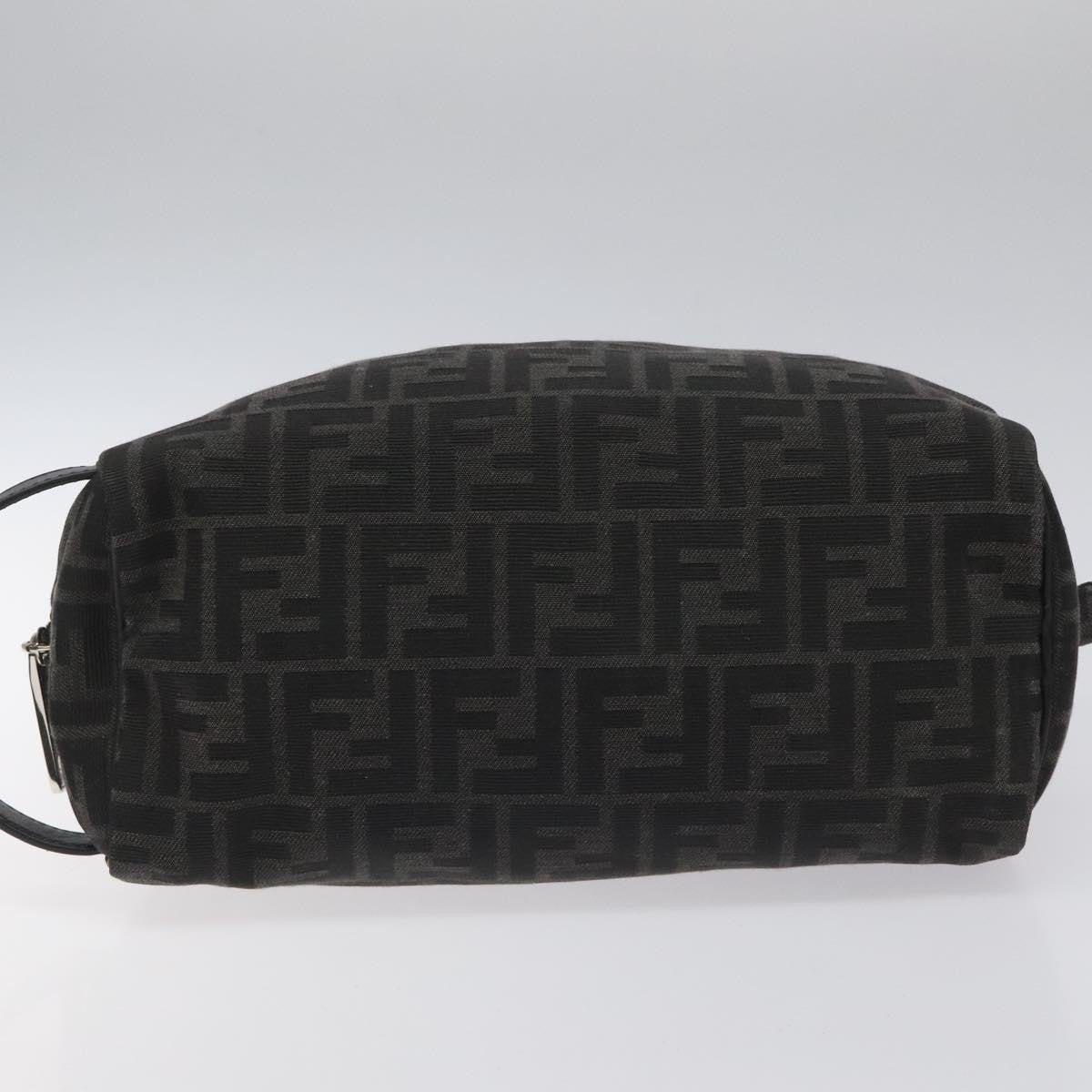 Fendi Toiletry Pouch Zucca Canvas, BLACK, CANVAS, Clutche & pouche