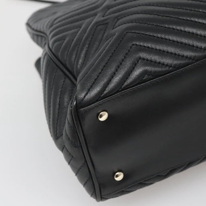 Bally Vintage Handbag Quilted Leather, BLACK, LEATHER, Handbag