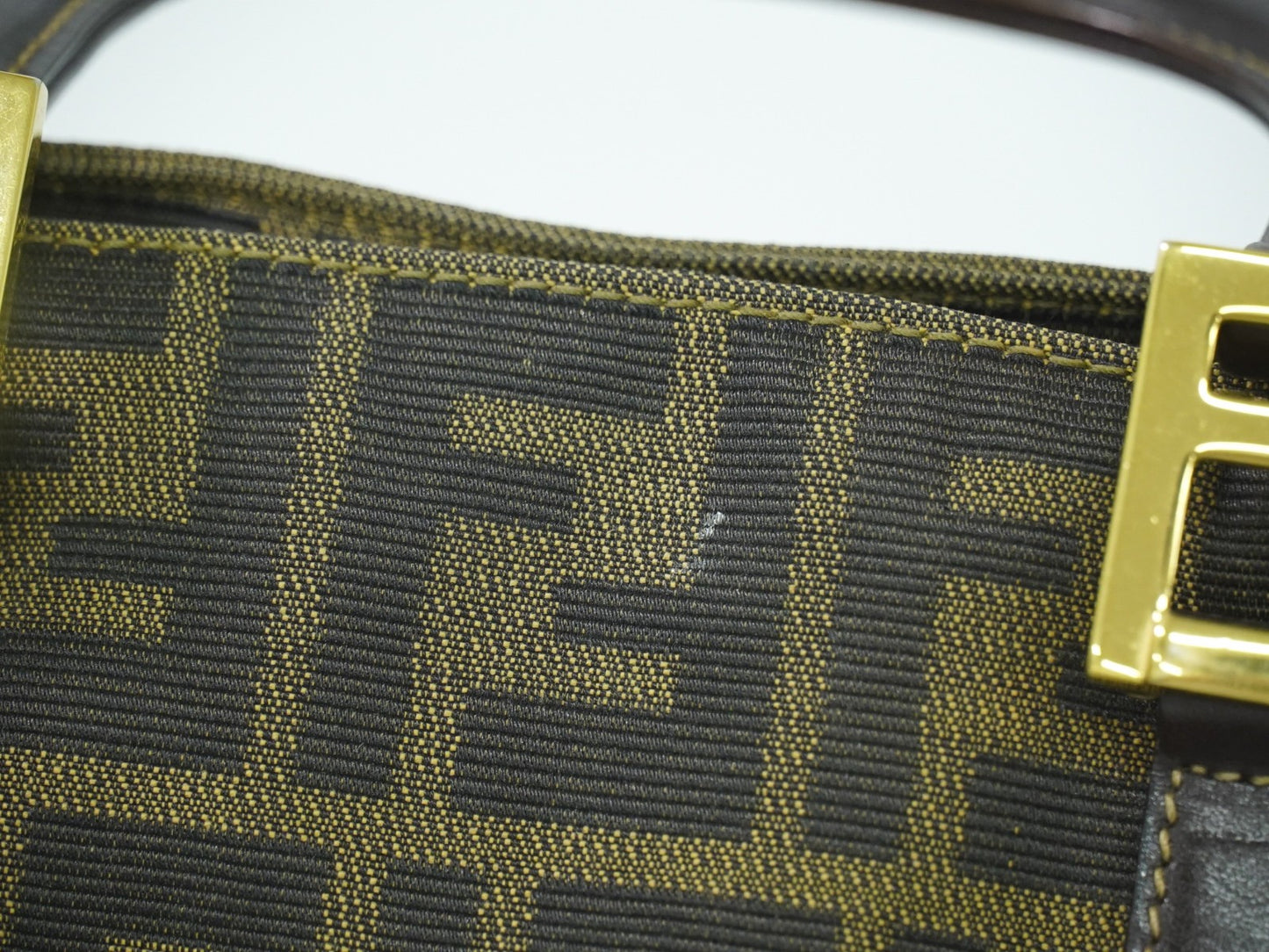 Fendi Vintage Zucca Handbag Zucca, BROWN, CANVAS, Handbag