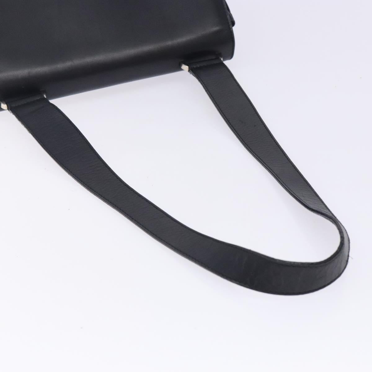 Salvatore Ferragamo Gancini Shoulder Bag Leather, BLACK, LEATHER, Shoulder bag