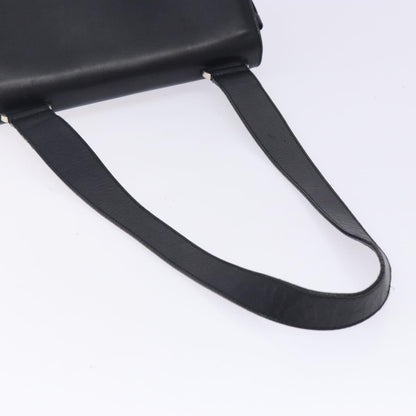 Salvatore Ferragamo Gancini Shoulder Bag Leather, BLACK, LEATHER, Shoulder bag