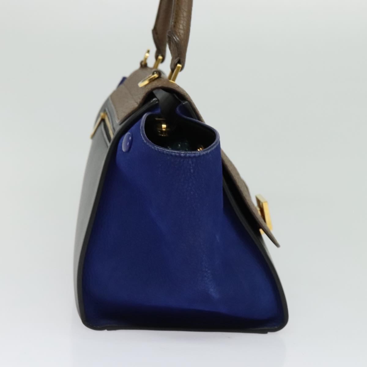 Celine Trapeze Bag Leather, BEIGE, LEATHER, Handbag