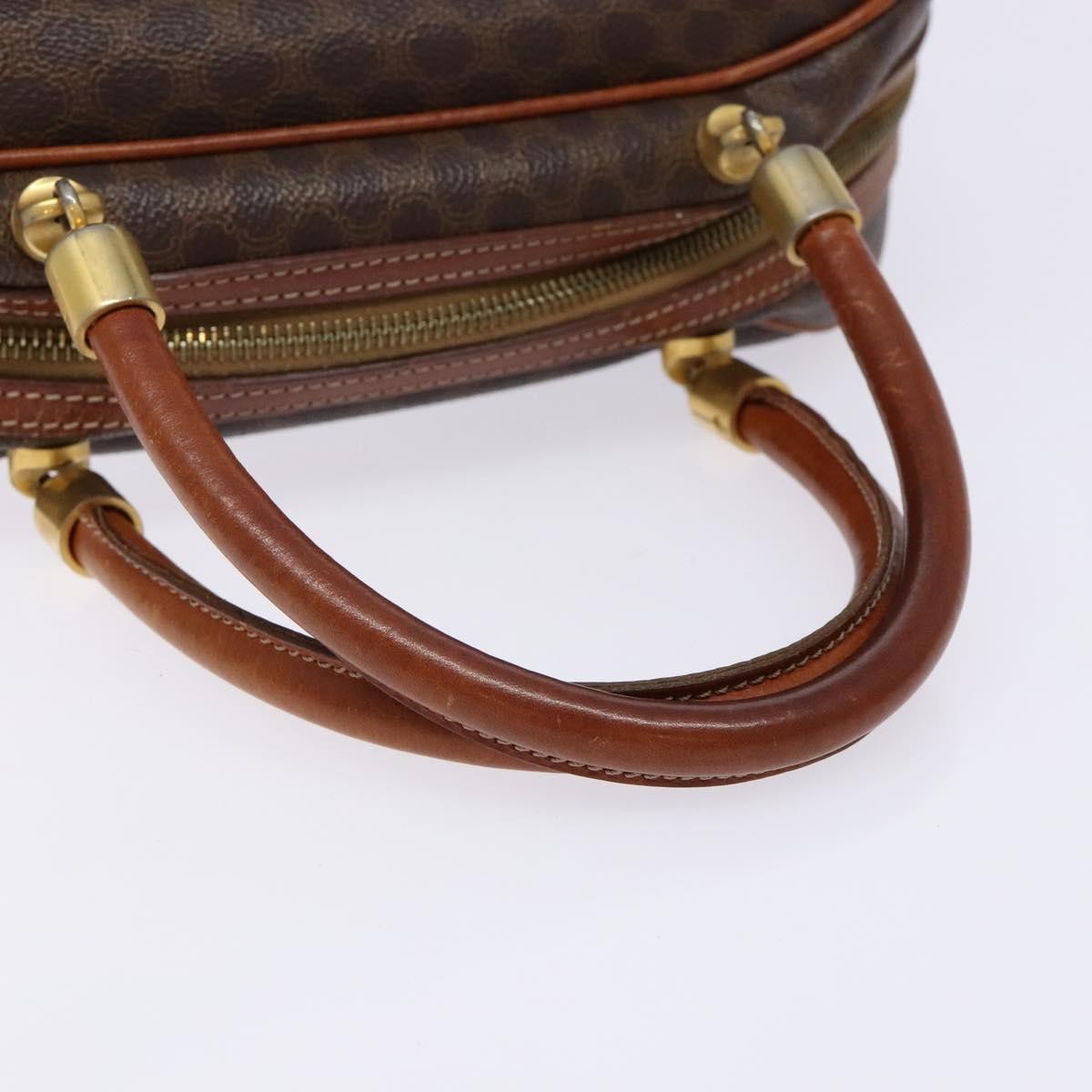 Celine Macadam Handbag Macadam with leather, BROWN, CANVAS, Handbag