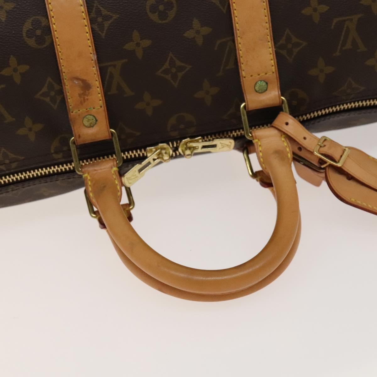 Louis Vuitton Keepall Bag Monogram Canvas, BROWN, CANVAS, Travel bag