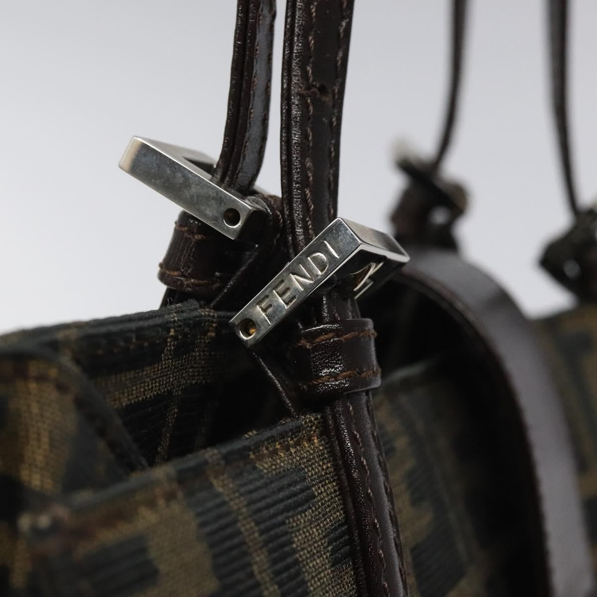 Fendi Zucca Tote bag FF motif, BLACK, CANVAS, Tote bag