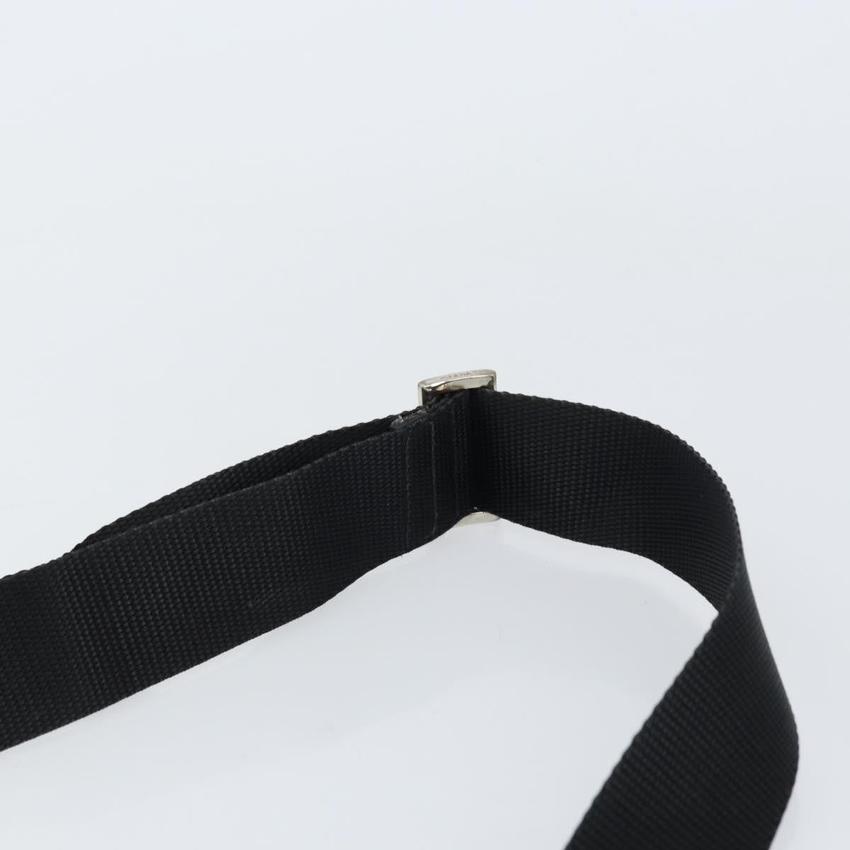Prada Front Pocket Zip Messenger Bag Tessuto with Saffiano Leather, Black, Nylon, Shoulder Bag