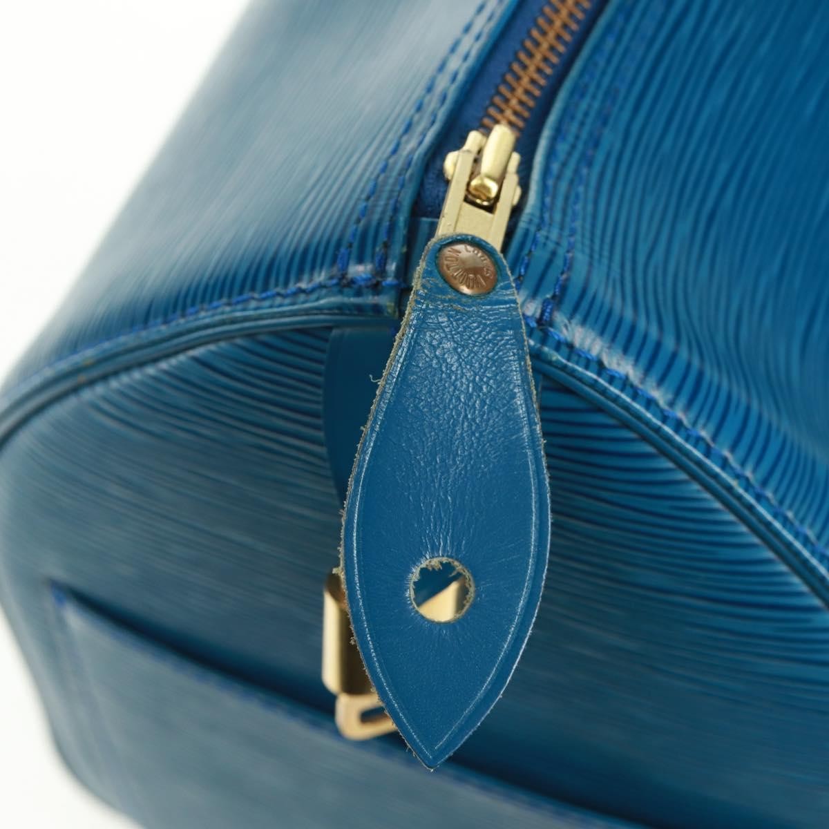 Louis Vuitton Speedy Handbag Epi Leather, BLUE, LEATHER, Handbag
