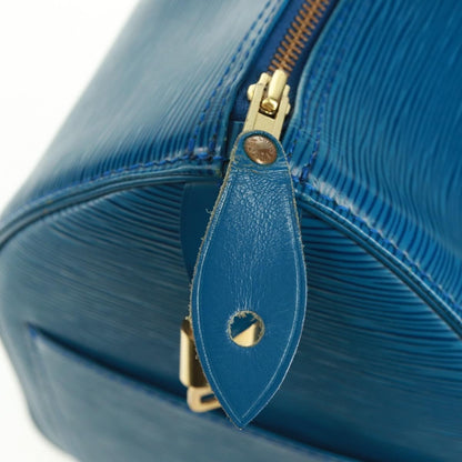 Louis Vuitton Speedy Handbag Epi Leather, BLUE, LEATHER, Handbag