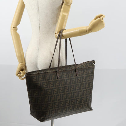 Fendi Roll Tote Zucca Canvas, BLACK, CANVAS, Tote bag