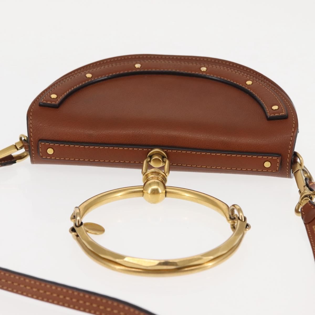 Chloe Nile Crossbody Bag Leather, BROWN, LEATHER, Crossbody bag