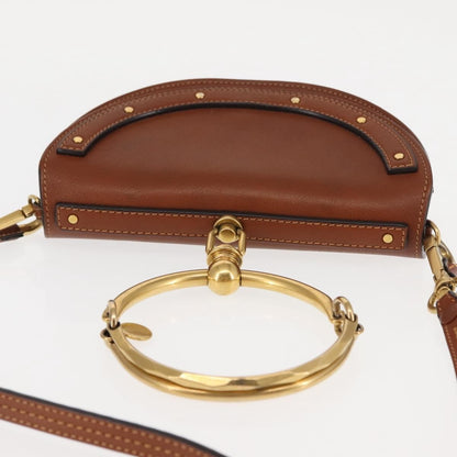 Chloe Nile Crossbody Bag Leather, BROWN, LEATHER, Crossbody bag
