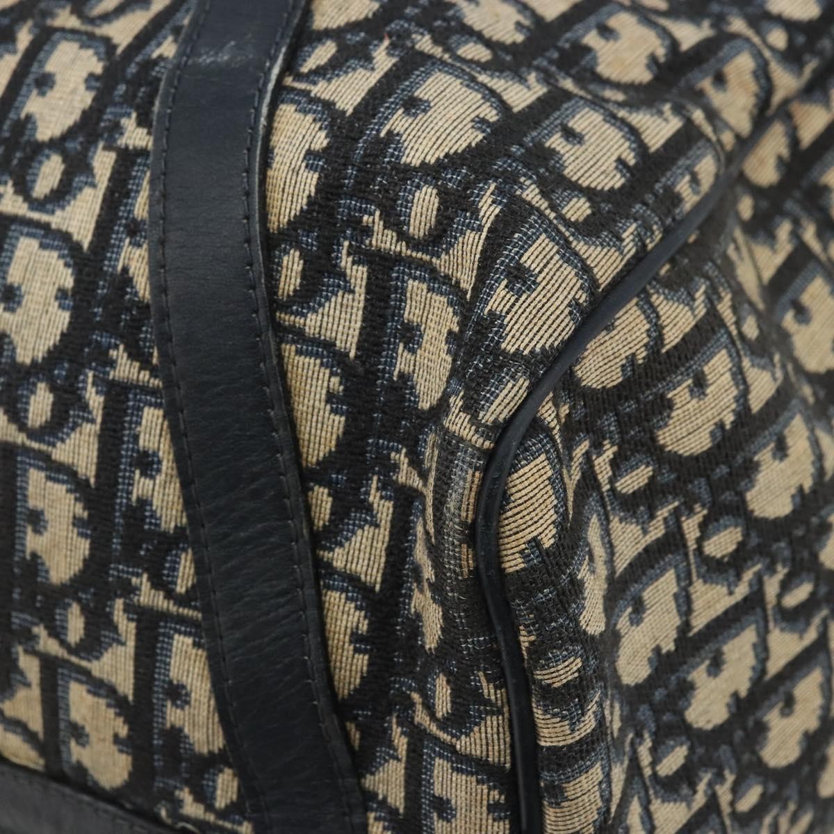 Christian Dior Vintage Trotter Handbag Canvas, Navy, Canvas, Handbag