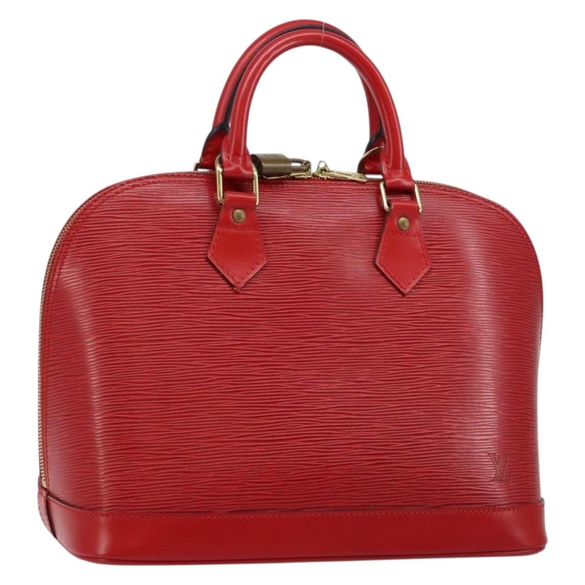 Louis Vuitton Alma Handbag Epi Leather, RED, LEATHER, Handbag