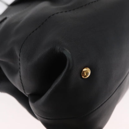 Salvatore Ferragamo W Chain Tote Leather, BLACK, LEATHER, Tote bag