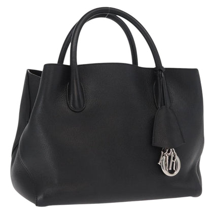 Christian Dior Open Bar Bag Leather, BLACK, LEATHER, Handbag