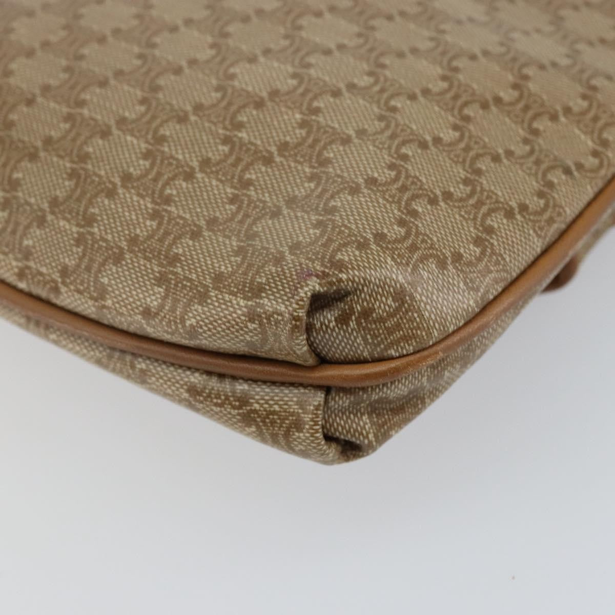 Celine Macadam Pochette Canvas and Leather, BEIGE, CANVAS, Clutche & pouche