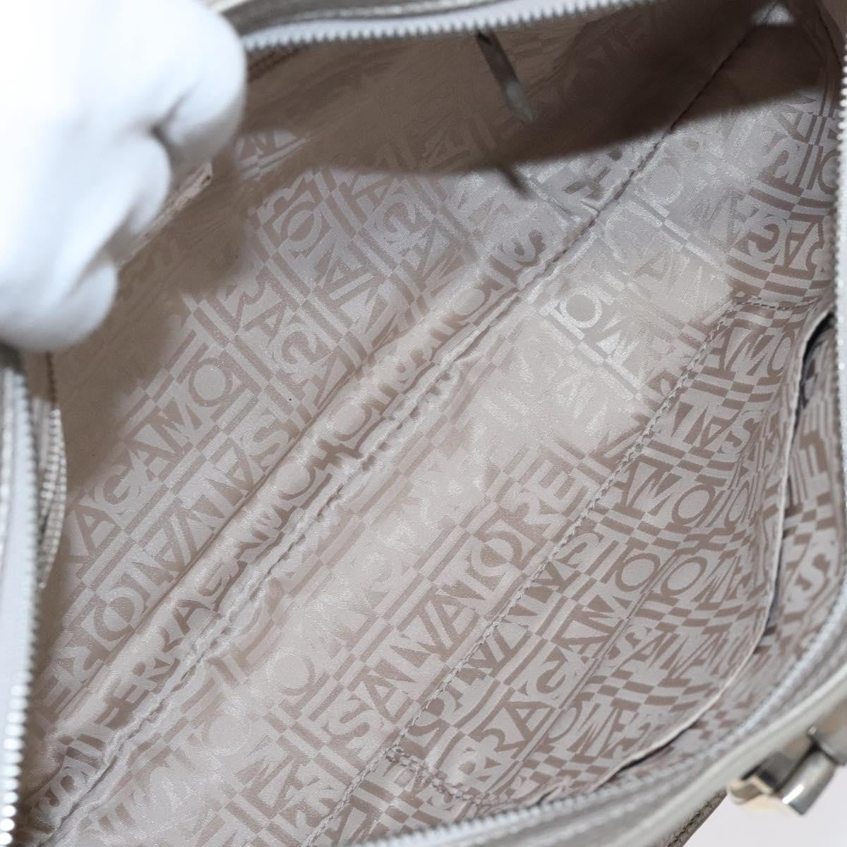 Salvatore Ferragamo Marisa Satchel Leather, SILVER, LEATHER, Shoulder bag