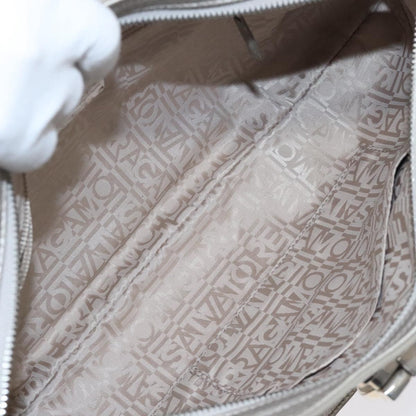 Salvatore Ferragamo Marisa Satchel Leather, SILVER, LEATHER, Shoulder bag