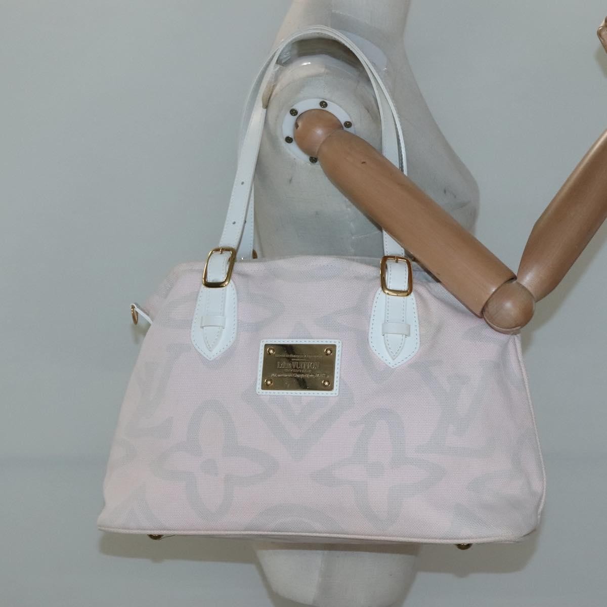 Louis Vuitton Tahitienne Cabas Canvas, PINK, CANVAS, Tote bag