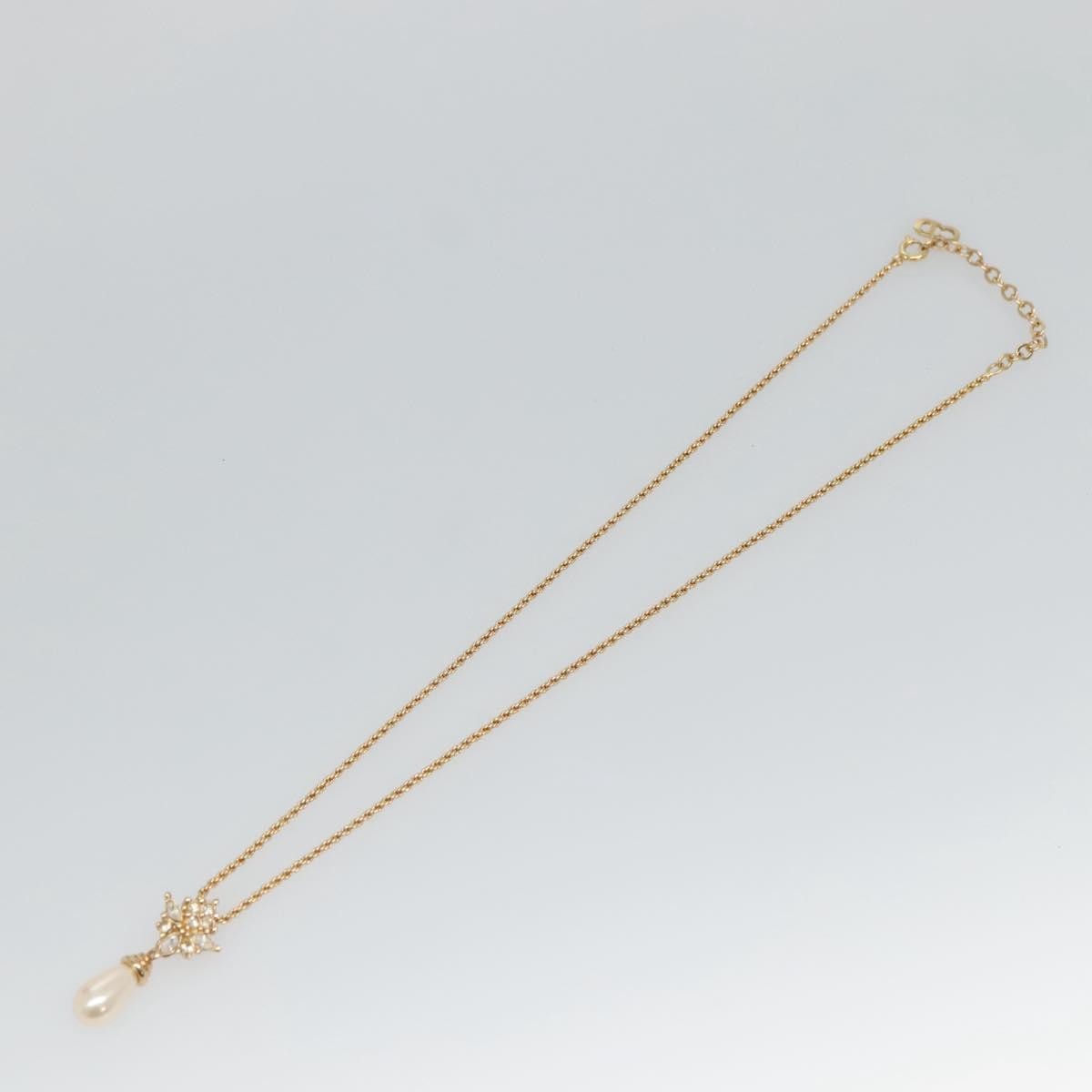 Christian Dior CD Pendant Necklace Metal, GOLD, METAL, Necklace