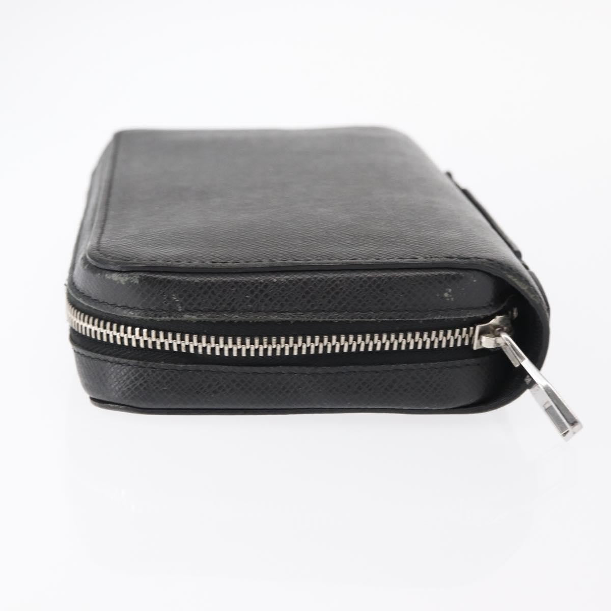 Louis Vuitton Zippy XL Taiga Leather, BLACK, LEATHER, Wallets