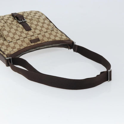 Gucci Vintage Shoulder Bag GG Canvas and Leather, BEIGE, CANVAS, Shoulder bag