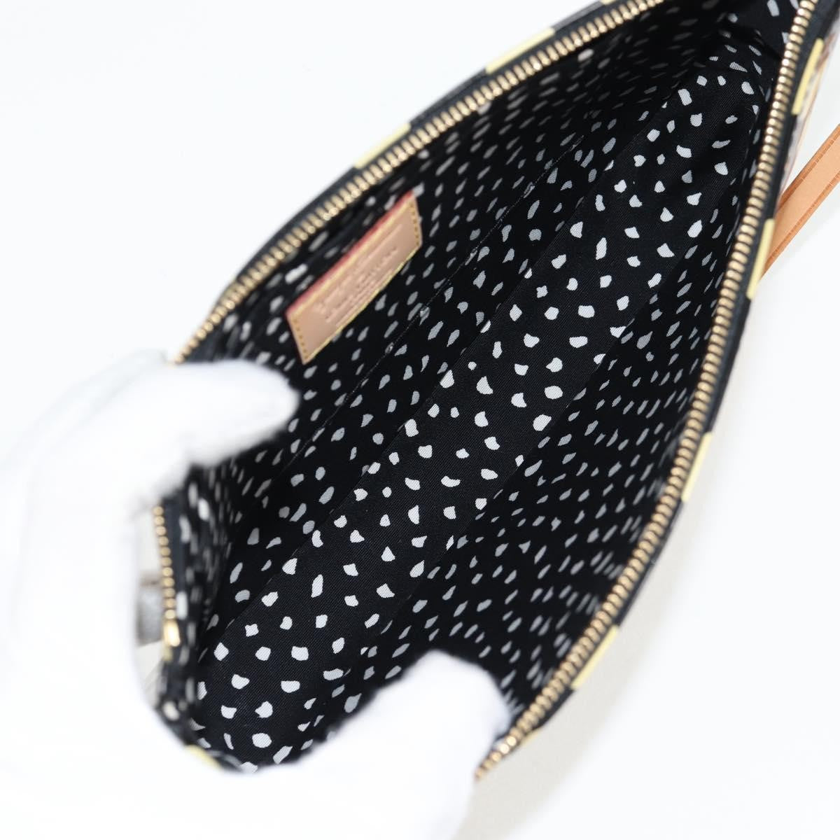 Louis Vuitton Pochette Accessoires NM Kusama Infinity Dots Monogram Vernis, Black, Patent Leather, Clutch